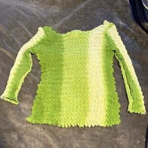 Cache Lime and Green Long Sleeve Shirt